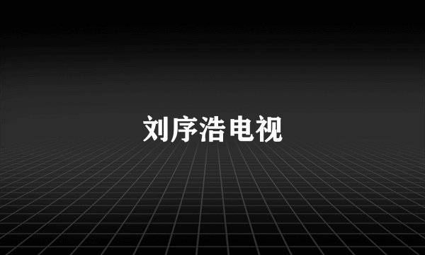 刘序浩电视