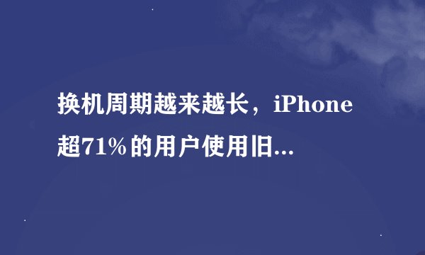 换机周期越来越长，iPhone超71%的用户使用旧机两年以上