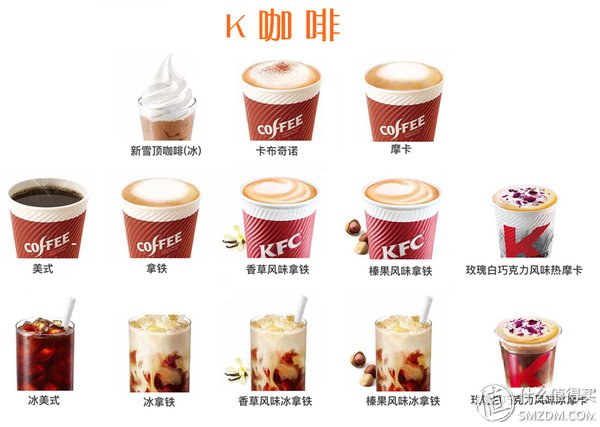 kfc有哪些饮品
