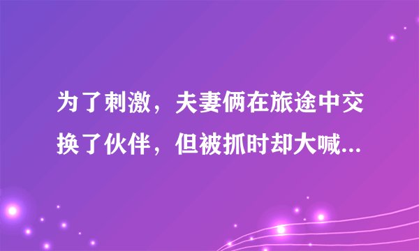 为了刺激，夫妻俩在旅途中交换了伙伴，但被抓时却大喊:我们都是自愿的