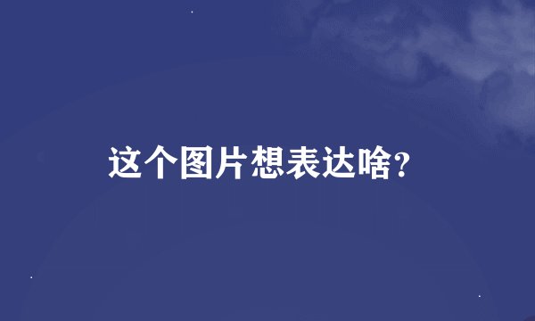 这个图片想表达啥？