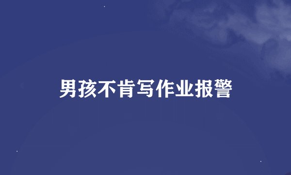男孩不肯写作业报警
