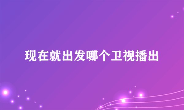现在就出发哪个卫视播出