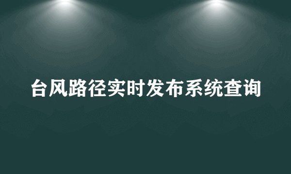 台风路径实时发布系统查询
