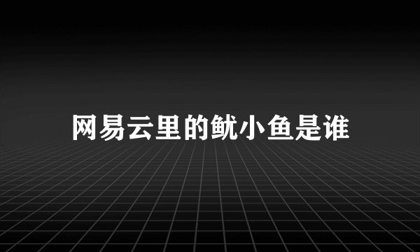 网易云里的鱿小鱼是谁