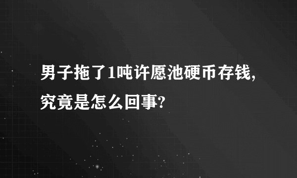 男子拖了1吨许愿池硬币存钱,究竟是怎么回事?