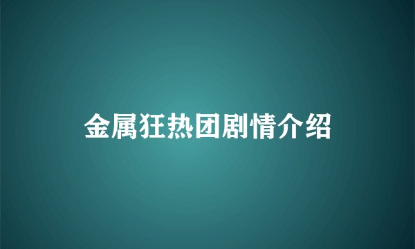 金属狂热团剧情介绍