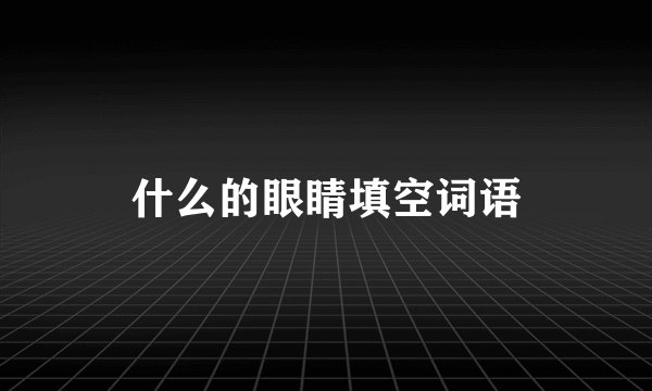 什么的眼睛填空词语