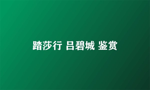 踏莎行 吕碧城 鉴赏