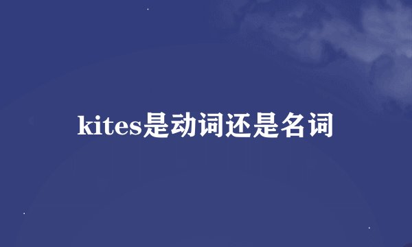 kites是动词还是名词