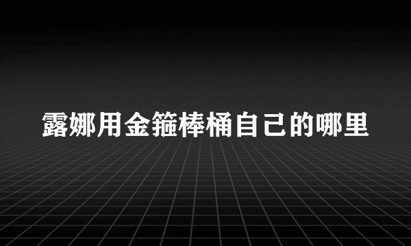 露娜用金箍棒桶自己的哪里