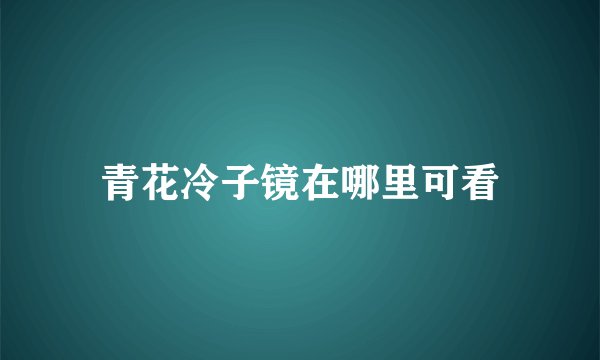 青花冷子镜在哪里可看