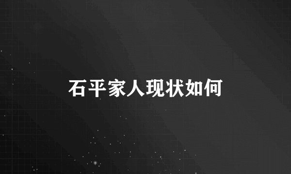石平家人现状如何