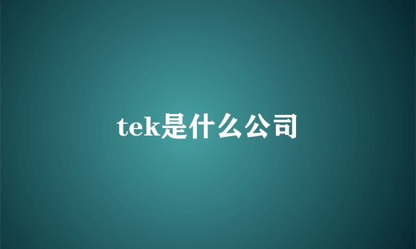 tek是什么公司
