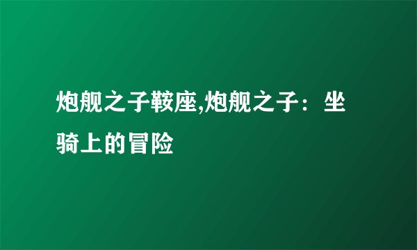 炮舰之子鞍座,炮舰之子：坐骑上的冒险