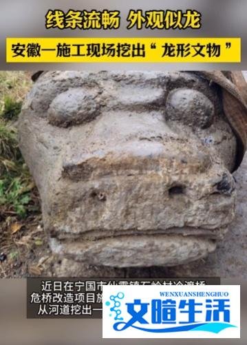 历史奇迹，安徽工地惊现500斤石兽首，揭开尘封千年的秘密