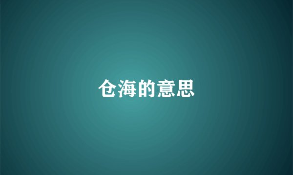 仓海的意思