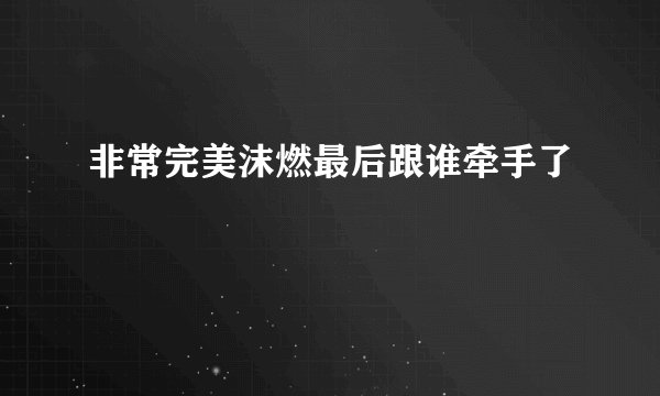 非常完美沫燃最后跟谁牵手了