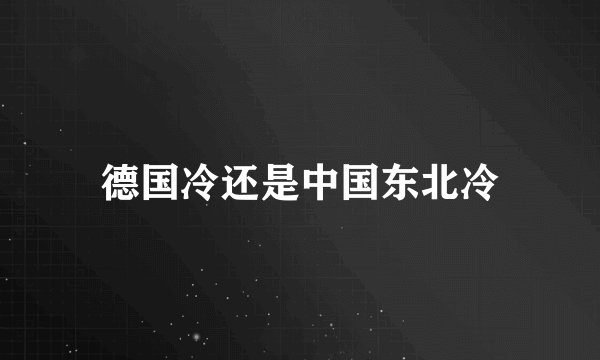 德国冷还是中国东北冷