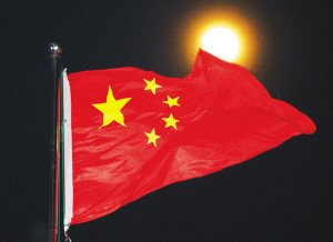 成都一男孩将比自己大一圈的国旗扶正,从男孩的举动中体现出了什么?
