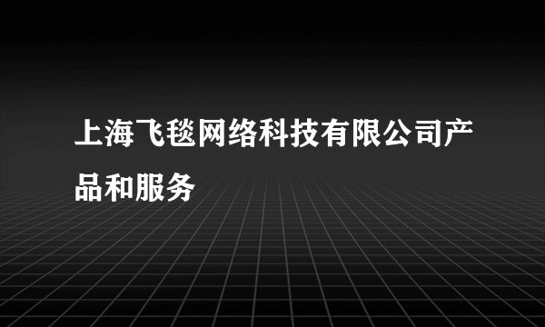 上海飞毯网络科技有限公司产品和服务