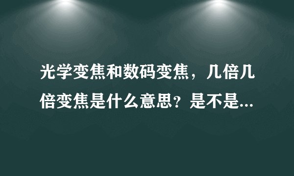 光学变焦和数码变焦,几倍几倍变焦是什么意思?是不是数字越大越好?
