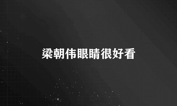 梁朝伟眼睛很好看