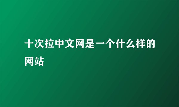 十次拉中文网是一个什么样的网站