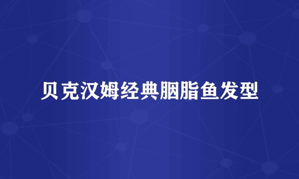 贝克汉姆经典胭脂鱼发型