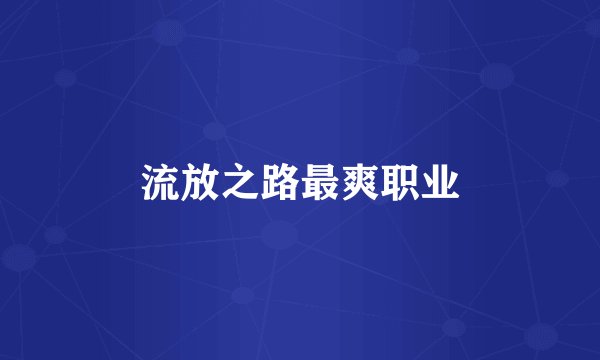 流放之路最爽职业