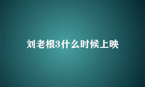 刘老根3什么时候上映