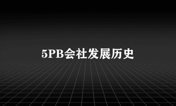 5PB会社发展历史