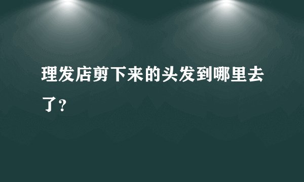 理发店剪下来的头发到哪里去了?