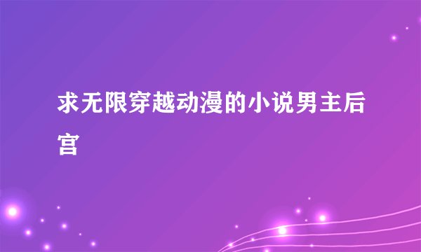 求无限穿越动漫的小说男主后宫
