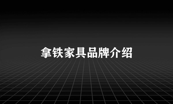 拿铁家具品牌介绍