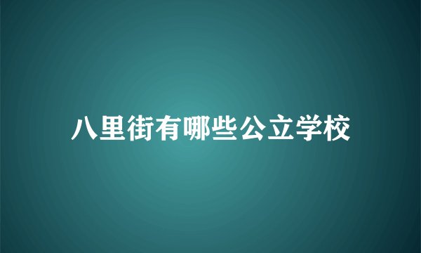 八里街有哪些公立学校