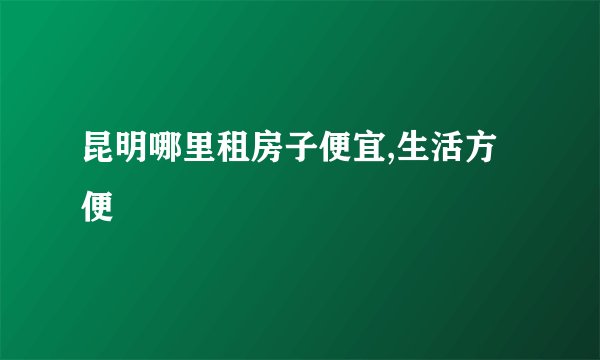 昆明哪里租房子便宜,生活方便