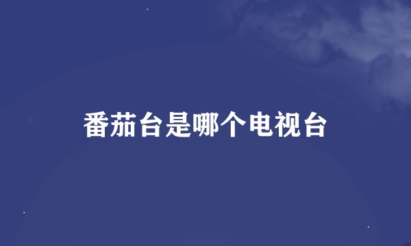 番茄台是哪个电视台