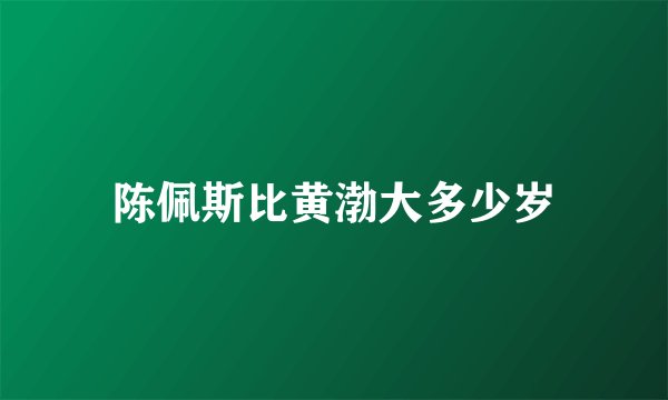 陈佩斯比黄渤大多少岁