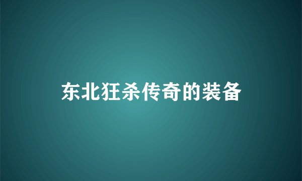 东北狂杀传奇的装备