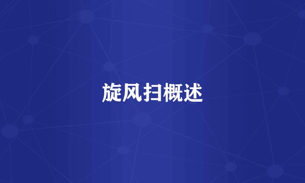 旋风扫概述