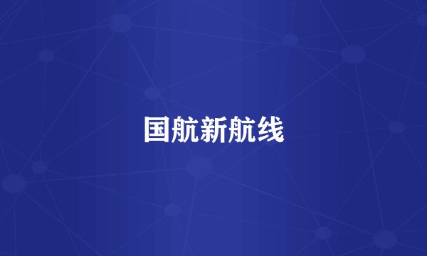 国航新航线