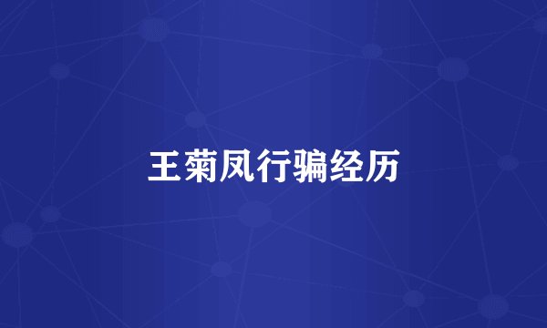 王菊凤行骗经历