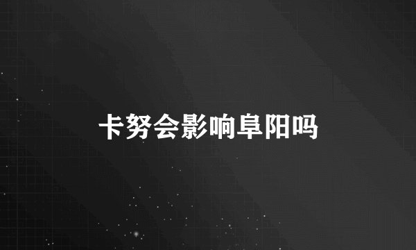 卡努会影响阜阳吗
