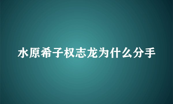 水原希子权志龙为什么分手