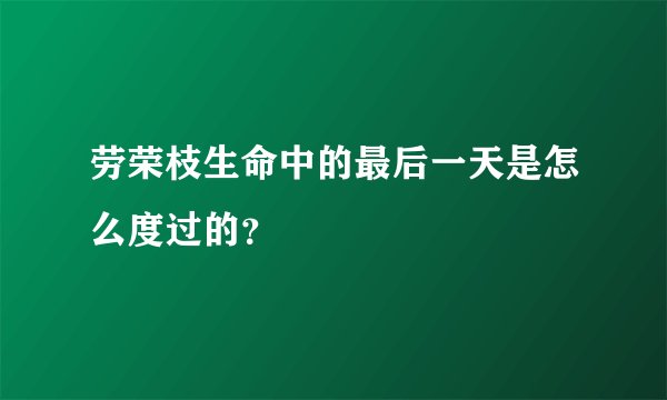 劳荣枝生命中的最后一天是怎么度过的？