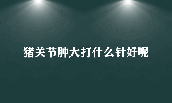 猪关节肿大打什么针好呢