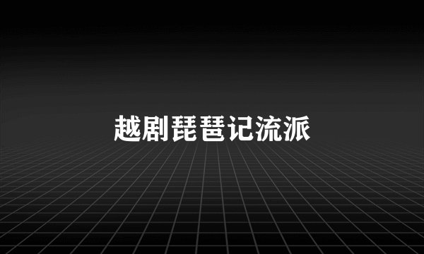 越剧琵琶记流派
