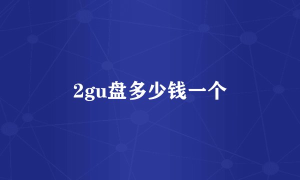 2gu盘多少钱一个