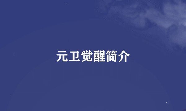 元卫觉醒简介